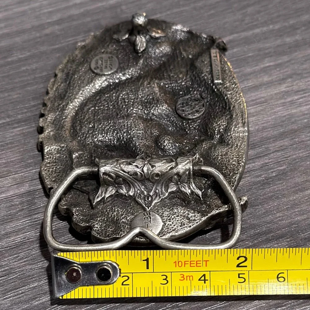 Vtg Bergamot Brass Works National Guard Air Force Army Belt Buckle N-132 1982